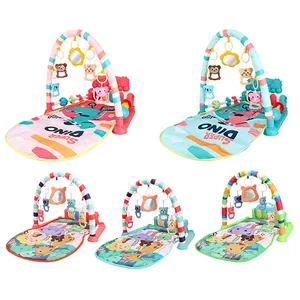 Baby Play Mat Brinquedos Atividade Teclado Piano Fitness Frame Baby Gym Piano com Chocalho Infantil Musical Play Conjuntos Recém-nascidos Mini Tudou