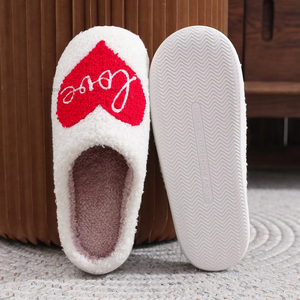 Pantuflas de Interior de Felpa para Parejas, Suaves y Cómodas, con Diseño de Corazón, Ligeras, para Hombre y Mujer - Product Image 2