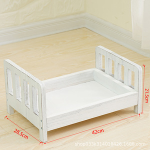Accesorio de fotografía para niños, cuna de madera de 42cm x 28,5 cm x 21,5 cm para uso en estudio de retratos de recién nacidos - Product Image 1