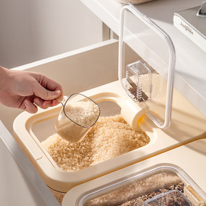 Rice Storage Box Rectangle Seal Lid Insect Proof Kitchen Grain <b>Container</b> For <b>Flour</b> And Rice - Product Image 3