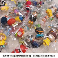 Transparent PVC fermeture éclair auto-scellante sac de rangement anti-poussière Pop Mart Figurine emballage pour boîtes aveugles sac en plastique