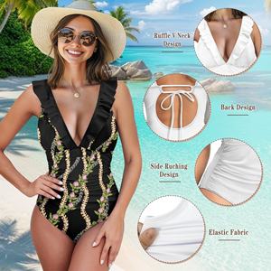 Oem personnalisé séchage rapide <span class=keywords><strong>grande</strong></span> <span class=keywords><strong>taille</strong></span> gros cul noir col en v <span class=keywords><strong>maillot</strong></span> <span class=keywords><strong>de</strong></span> <span class=keywords><strong>bain</strong></span> une pièce à volants Micro <span class=keywords><strong>String</strong></span> femmes une pièce <span class=keywords><strong>string</strong></span> <span class=keywords><strong>maillot</strong></span> <span class=keywords><strong>de</strong></span> <span class=keywords><strong>bain</strong></span> - Product Image 5