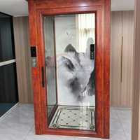 Lift Rumah Hidrolik dengan Shaft Kaca, Homelift Indoor Outdoor untuk Gedung 6 Lantai, Lift Eksternal