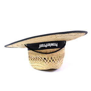 Chapeau de paille pliable personnalisé avec logo imprimé OEM, large bord, protection UV, cadeau promotionnel extérieur, souvenir - Product Image 4