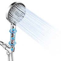 Nouvelle douchette à main haute pression 2023, 3 modes, filtre ABS transparent, avec une seule sortie et finition chromée
