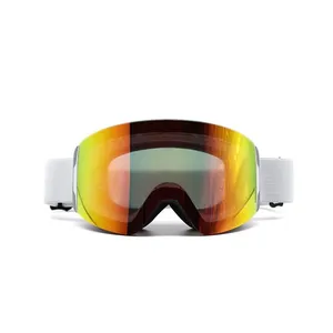 Custom Uw Logo Outdoor Sport Producten Grote Skibril Alle Zwarte Sneeuwbrillen Snowboardbril