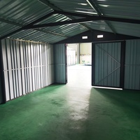 Abri de jardin en acier galvanisé à toit en pente de la série GARAGE, ventilé, étanche, pour le stockage de véhicules en extérieur, abri de voiture