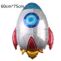 Globos de astronauta del espacio exterior, globos inflables de aluminio con cohete, fiesta temática de galaxia para niños, decoración para fiesta de cumpleaños, globos de helio