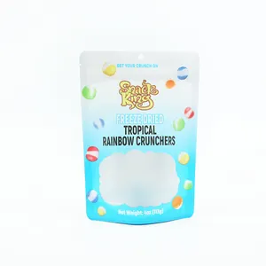 Groothandel Op Maat Gemaakte Private Labels Smalle Stand-Up Gummy Snoepjes Bal Gummy Jelly Candy Gevriesdroogde Snoepzak