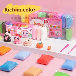 12/24/36 màu sắc siêu nhẹ đất sét đặt kháng khuẩn đóng gói trẻ em 'handmade DIY plasticine Đồ chơi bán buôn siêu nhẹ đất sét handmade - Product Image 3