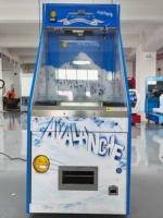 Machine à poussoir à pièces Avalanche avec logo imprimé numériquement, fonctionnement à pièces, en métal, pour jeux d'arcade et d'amusement, avec changeur de billets