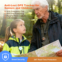 Montre connectée GPS 4G avec moniteur de fréquence cardiaque, bouton panique GPS et alerte de chute pour personnes âgées atteintes de démence