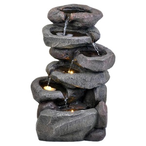 Fuente de agua de resina de roca Artificial para exteriores, decoración para otoño, mesa exterior, interior, nueva - Product Image 5