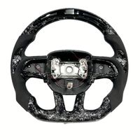 Volant en fibre de carbone rouge forgé personnalisé haut de gamme avec écran LED pour Dodge Charger Challenger Hellcat Durango SRT