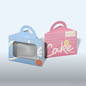 Caja de Papel Triangular Personalizada para Pastel con Ventana Transparente de PET y Asa Portátil para Empacar Rebanadas de Pastel de Queso, Tarta, o Productos de Panadería - Product Image 2