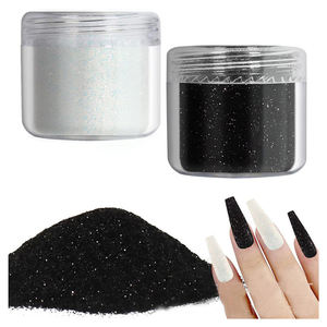 Poudre de paillettes pour ongles 2 couleurs, blanc, <span class=keywords><strong>noir</strong></span>, mat, poudre de <span class=keywords><strong>sucre</strong></span>, outil Starlight pour Nail Art, <span class=keywords><strong>effet</strong></span> gaufré. - Product Image 1