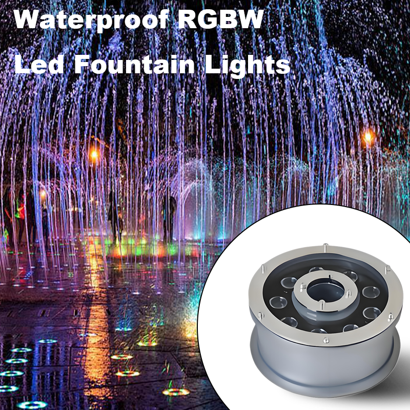 Открытый IP68 RGB светодиодный фонтан свет из нержавеющей стали корпус Dc24v 15 Вт 18 Вт подводный свет для бассейна для встроенной установки