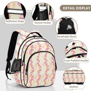 Pink Puakenikeni Flower Casual Fashion <b>Backpack</b> Supports LOGO Print School Large <b>Children</b> Computer School Bags for Kids - Product Image 5