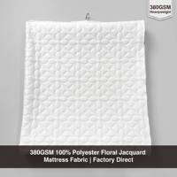 Tissu Jacquard Floral 100% Polyester 380GSM Tricoté Lourd pour Matelas, Vente Directe Usine, pour Fabricants de Matelas OEM