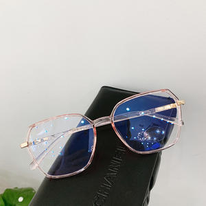 Monturas de anteojos Retro Tr90, montura grande, poligonal, antiluz azul, gafas planas para hombre, montura completa, gafas ópticas para Miopía - Product Image 2