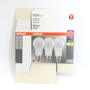 100 wát ánh sáng ấm áp dẫn ánh sáng bóng đèn Hộp bao bì 3 cái/bộ vật liệu có thể tái chế Trung Quốc bán lẻ - Product Image 5