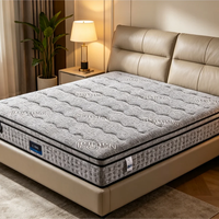 Matelas hybride de qualité supérieure, pliable, en mousse à mémoire de forme, taille King Double, moderne, avec ressorts ensachés en gel