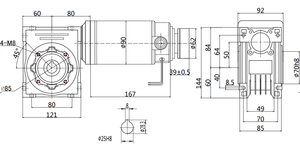 Tondeuse à gazon électrique 500W 12V 24V, Machine découpe de maïs, moteur de <span class=keywords><strong>caravane</strong></span> à balais DC - Product Image 6