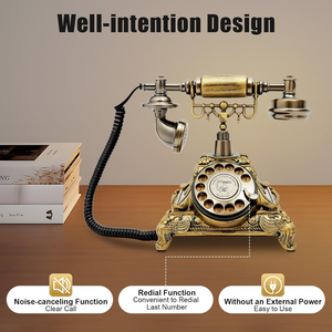 Téléphone vintage antique rétro <span class=keywords><strong>enregistreur</strong></span> <span class=keywords><strong>de</strong></span> messagerie vocale mariage pour livre d'or audio téléphones filaires pour l'enregistrement <span class=keywords><strong>de</strong></span> messages - Product Image 5