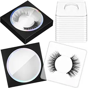 Eyelash packaging box soft line plastic lash case square false eyelashes pack empty lash holder packing boxes with lash trays