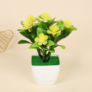 LUWEI ดอกพลัมบอน<span class=keywords><strong>ไซ</strong></span>ต้นไม้จำลองคุณภาพสูงตกแต่งในร่มสุดสร้างสรรค์ต้นไม้สีเขียวจำลองพืชกระถางขนาดเล็ก - Product Image 4