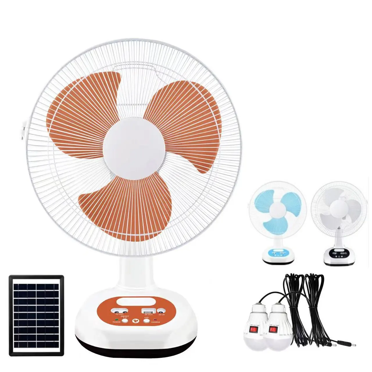 2024 New Solar Fan With Solar Panel USB Mobile Charge Powerful 3 Speeds Solar Panel Fan Rechargeable Fan For Outdoor And Indoor