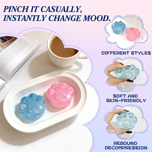 <b>Glitter</b> Paw Stress Relief Squeeze Hands Maltose Filled Sensory Dough Ball Calming Hand Grip for Office Anxiety Focus - Product Image 3