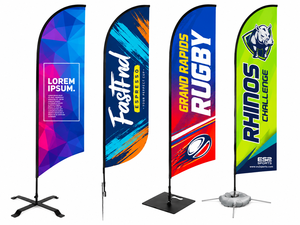 Drapeau de plage en polyester, oriflamme pour exposition - Product Image 1
