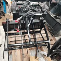 Nouvelle benne à fourches hydraulique pour chargeuse compacte pour la manutention de débris de construction