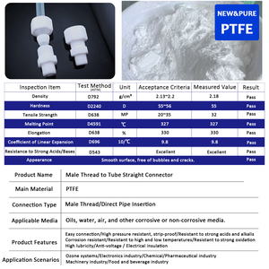 Conector Recto Universal de PTFE ZDVseal, Convierte Rosca a Tubo, Excelente Inerteza Química para Sistemas Industriales - Product Image 2
