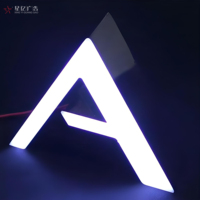 Enseignes publicitaires électroniques en acrylique plastique pour magasins extérieurs, éclairage personnalisé, lettres 3D LED, panneaux d'enseignes