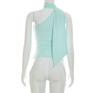 Viviblook C26TP243 Chaleco de Verano para Mujer, Nuevo y Sexy Chaleco sin Mangas con Hombro Descubierto, Top de Tirantes para Damas - Product Image 4
