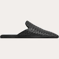 Chaussons en cuir véritable tressé 100 % agneau, unisexe, marron, à enfiler, pour femmes et hommes, et chaussures Derby en cuir à bout ouvert pour hommes