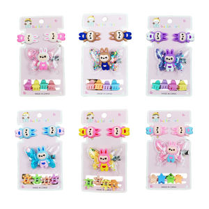 Lindo y Dulce Clip para el Pelo con Mini Lazo de Muñeca Labubu, Lazo con Lentejuelas y Mariposa, Accesorio Duradero de Plástico para el Pelo para Niños - Product Image 1