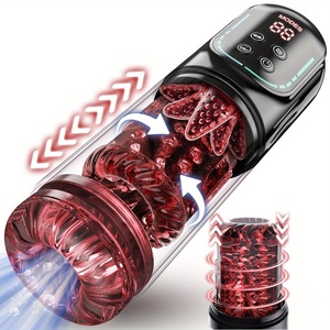 Display LCD maschio masturbatore pene massaggiatore spinta rotante vibrante succhiare maschio tasca Stroker giocattoli per adulti per gli uomini - Product Image 1