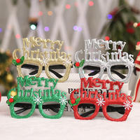Montures de lunettes de Noël en plastique coloré, motifs Bonhomme de neige, Arbre, Nœud, vente en gros pour enfants et adultes, accessoire photo de fête, cadeau de Noël