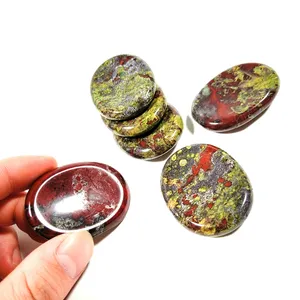 Diy Natural crystal dragon blood stone worry stone gemstone thumb stones best crystals product supplier