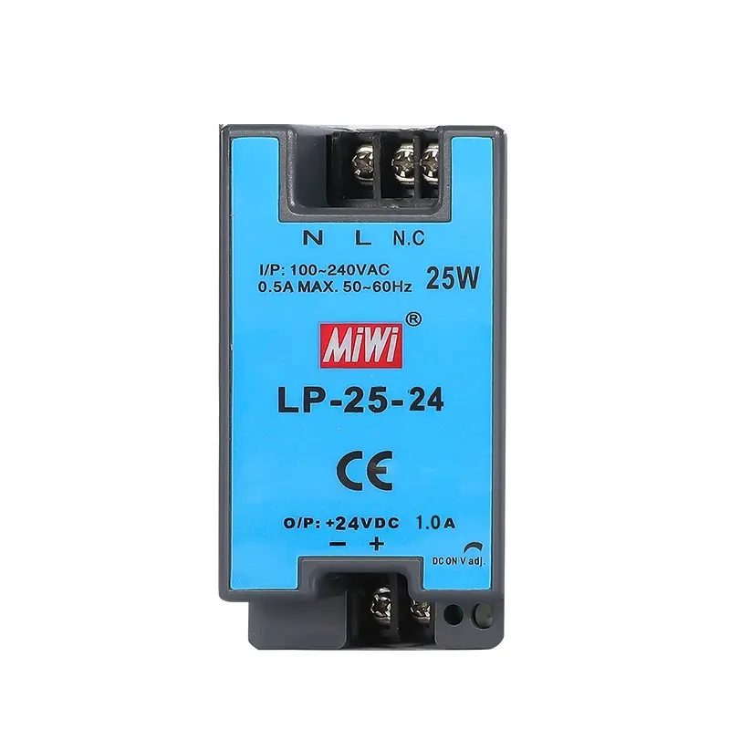 MiWi LP-25-24 High Efficiency Din Rail SMPS 25w Switching Power Supply 24v 1a