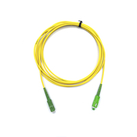 Kabel Patch Fiber Optik Single Mode Lenew Simplex G652D IP SC-SC 1M APC PVC Jumper untuk FTTH