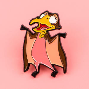 卡通侏罗纪动物珐琅别针剑龙翼龙胸针儿童朋友珠宝包礼品金属软珐琅翻领别针 - Product Image 2