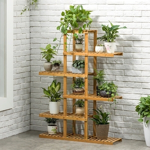 <b>Bamboo</b> Flower Stand Display Rack Modern <b>Pot</b> <b>Plants</b> Stand Indoor Decoration Hot Sell Flower <b>Pot</b> Stand - Product Image 3