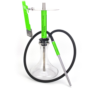 Nouvel ensemble de chicha <span class=keywords><strong>2022</strong></span> finition miroir géométrique, ensemble <span class=keywords><strong>Techno</strong></span> Shisha avec tuyau en silicone, downstem en acier inoxydable, plateau et accessoires pour narguilé - Product Image 6