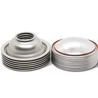 Vente en gros de boîtes aérosols en aluminium jetables personnalisées, avec dessus et dessous coniques de 45/52/57/60/65/70 mm, personnalisables
