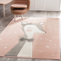 Tapis rond Heimbach Majestic Unicorn Royal pour enfants, en polyester rose, tapis en plastique pour filles, pour utilisation en extérieur et sur la plage