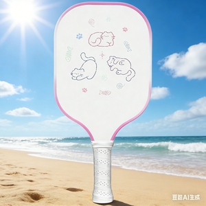 Pala de Pickleball Personalizada, Aprobada por la USAPA, de Fibra de Carbono, con Tecnología Air Dynamic Throat, Borde sin Costuras, Unibody T700, Termoformada, para Entretenimiento - Product Image 1